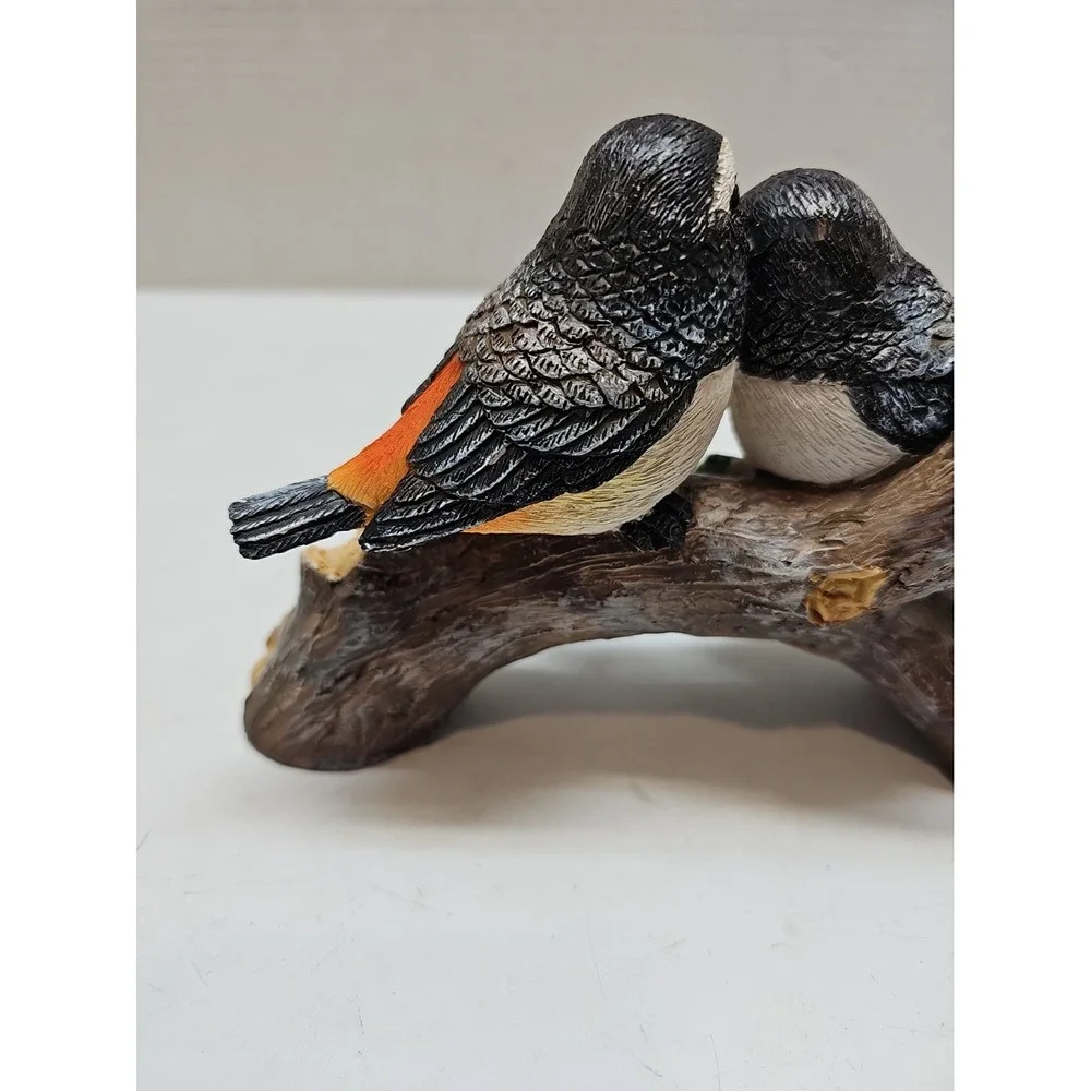 Ceramic Resin Handpainted Birdhouse Flower Coasters & 2 Birds On Branch Figure